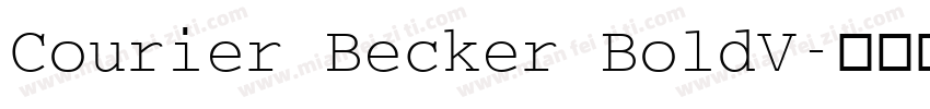 Courier Becker BoldV字体转换